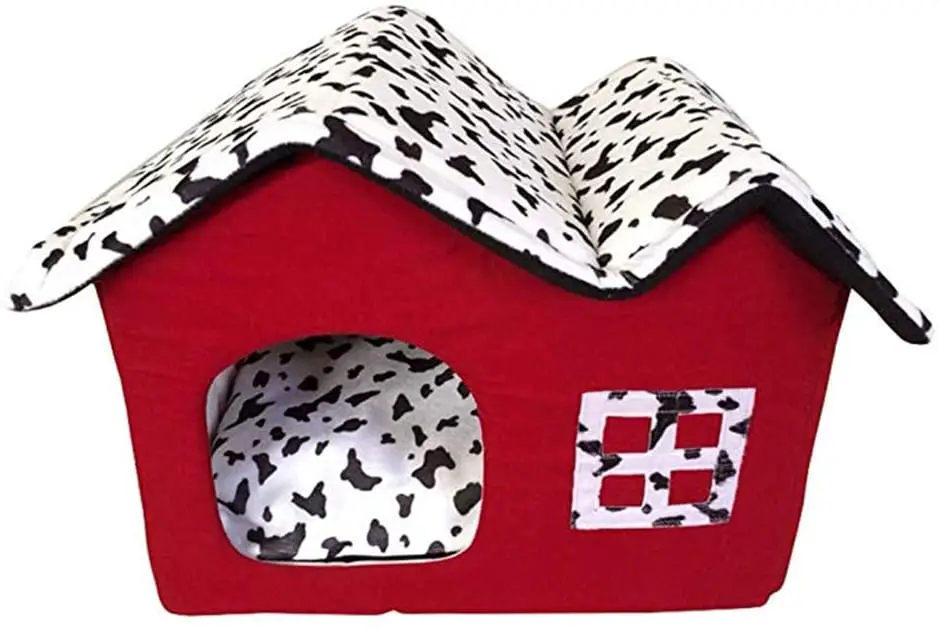 Double dog kennel for poodle dogs